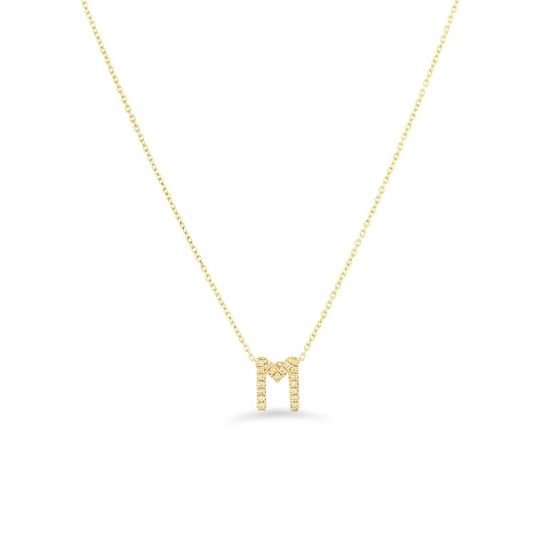 HLC - ABECEDARIAN NECKLACE WITH DIAMONDS 1